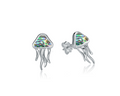 Abalone Jellyfish Studs - Sterling Silver