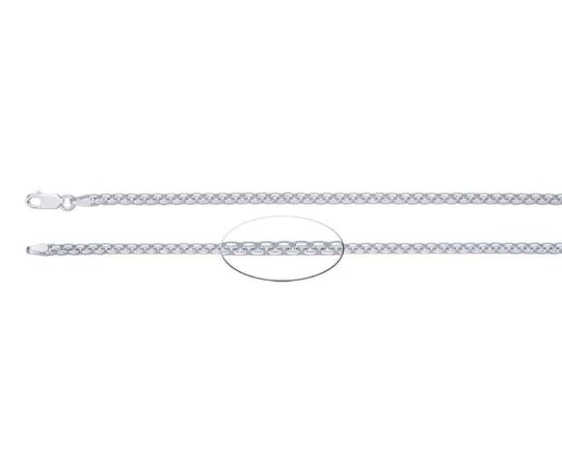 3.1mm Rounded Box Chain- Sterling Silver