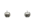 Pumpkin Stud Earrings - Silver