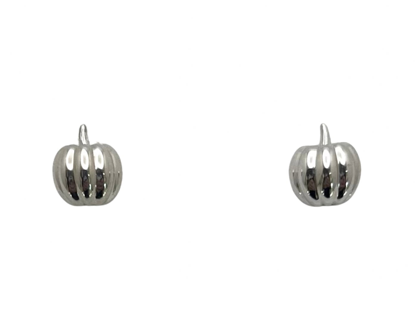 Pumpkin Stud Earrings - Silver