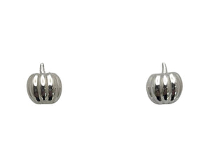 Pumpkin Small Stud Earrings - Silver
