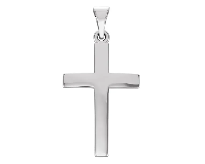 Plain Cross Pendant - Sterling Silver