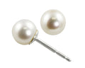 7.0-7.5mm Akoya Pearl Stud Earrings - White Gold