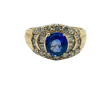 Load image into Gallery viewer, Sapphire and Diamond Ring - Yellow Gold
