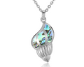 Abalone Conch Shell Pendant - Sterling Silver