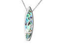 Abalone Surfboard Necklace - Sterling Silver