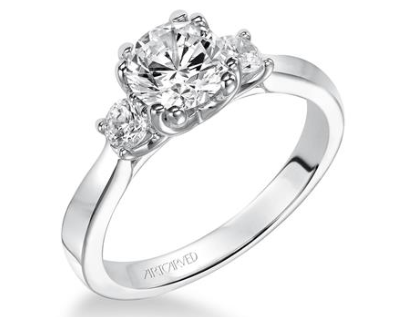 2.01ctw Three Stone Diamond Ring - Platinum