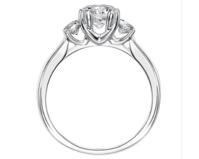 2.01ctw Three Stone Diamond Ring - Platinum