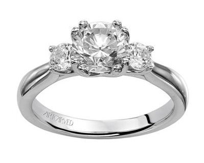 2.01ctw Three Stone Diamond Ring - Platinum