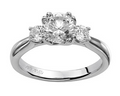 2.01ctw Three Stone Diamond Ring - Platinum