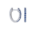 Sapphire Huggie Earrings - White Gold