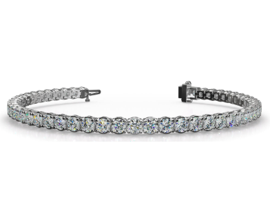 Lab Grown Diamond Tennis Bracelet - White Gold