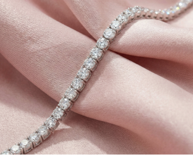 Lab Grown Diamond Tennis Bracelet - White Gold
