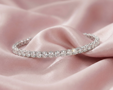 Lab Grown Diamond Tennis Bracelet - White Gold