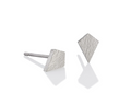 Kite Stud Earrings - Damascus Steel