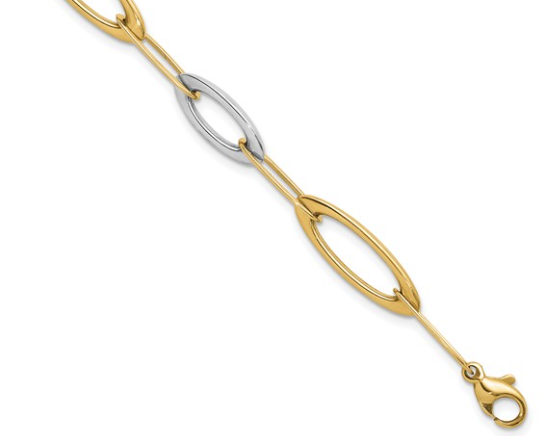 Oval Link Bracelet - Two-Tone