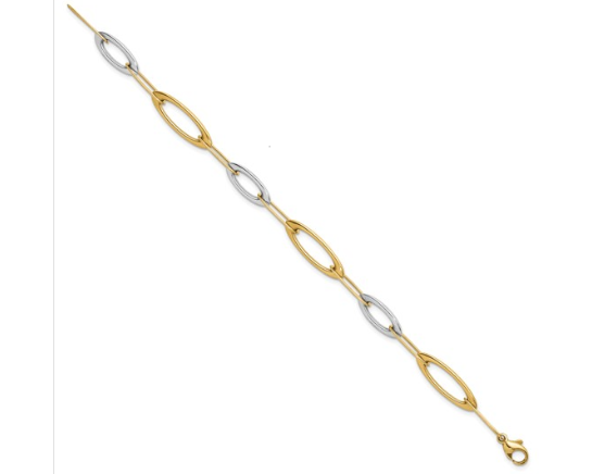 Oval Link Bracelet - Two-Tone