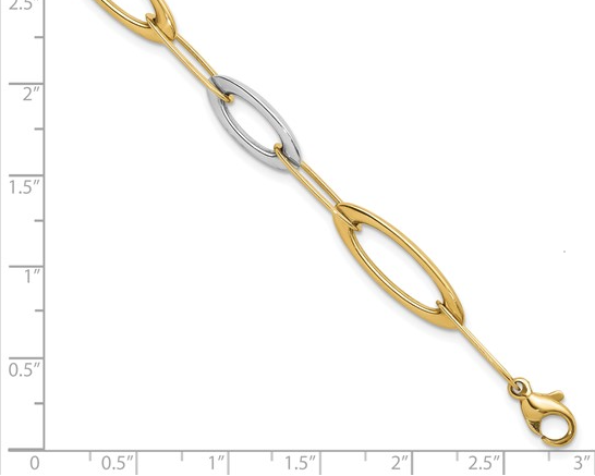 Oval Link Bracelet - Two-Tone