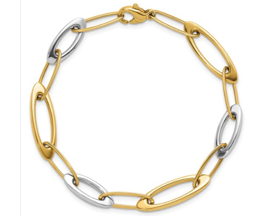 Oval Link Bracelet - Two-Tone