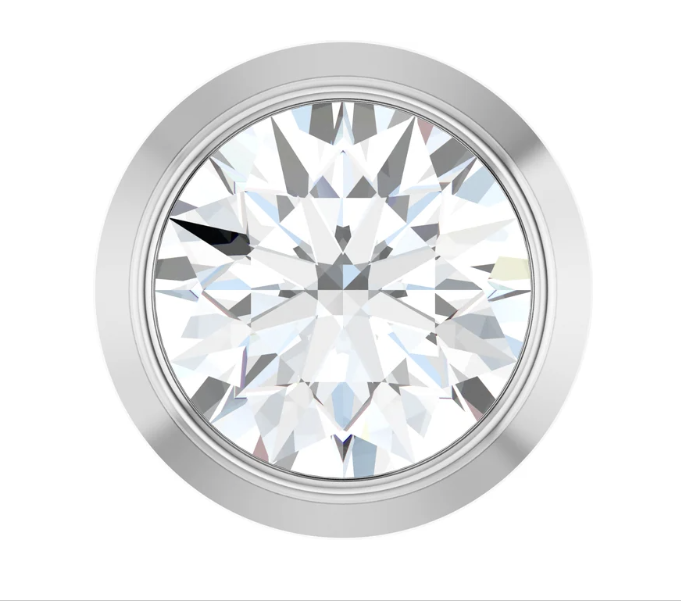 0.38ct Bezel Set Slide Pendant - White Gold
