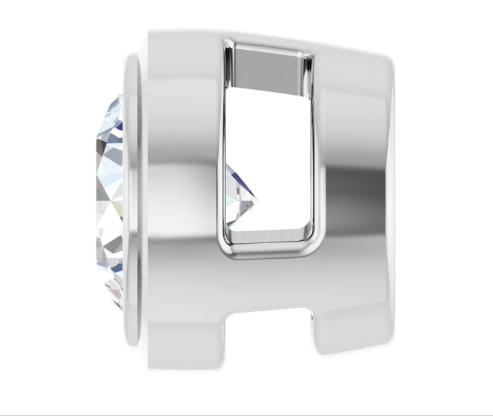 0.38ct Bezel Set Slide Pendant - White Gold