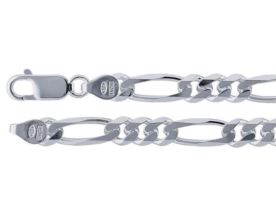 5.4mm Figaro Link Chain - Sterling Silver
