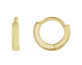 8.0 X 1.65mm Huggie Hoop Earrings - Yellow Gold