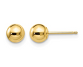 5.0mm Ball Stud Earrings - Yellow Gold