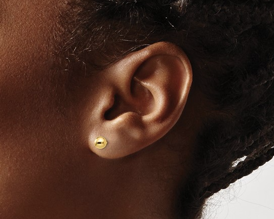5.0mm Ball Stud Earrings - Yellow Gold