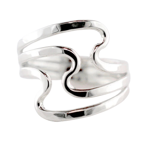 Three-Band S Ring - Silver