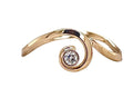 Diamond Accented Cresting Wave Ring - Yellow Gold