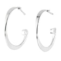 Simple Hoop Earrings - Silver