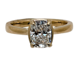 1.57ct Rectangular Cushion Lab Grown Solitaire Ring - Yellow Gold