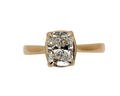 1.57ct Rectangular Cushion Lab Grown Solitaire Ring - Yellow Gold