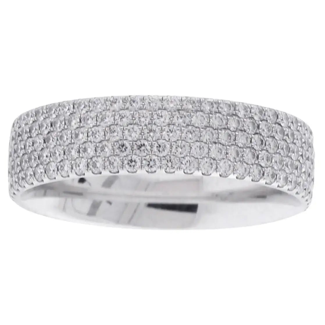 Tiffany & Co Metro 5 Row Micro-Pave Diamond Band - White Gold