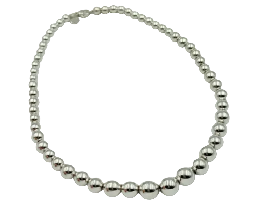 Tiffany Graduated Ball Necklace - Sterling Silver