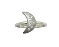 Moonlight Ring with Diamonds - White Gold