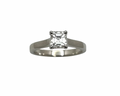 1.01ct Asscher Cut Diamond Solitaire Ring - White Gold