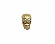 Load image into Gallery viewer, Skull Pendant with Diamond Eyes - Yellow Gold
