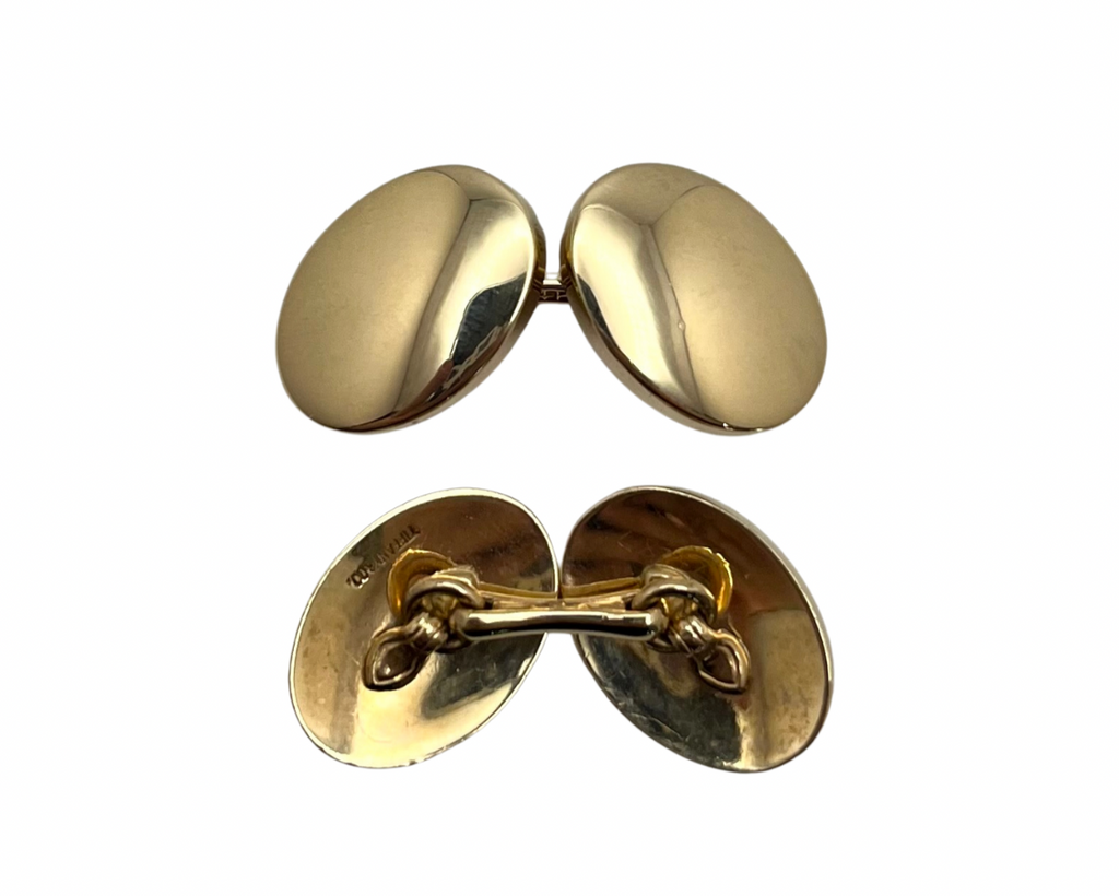 Tiffany & Co Double Oval Cufflinks - Yellow Gold