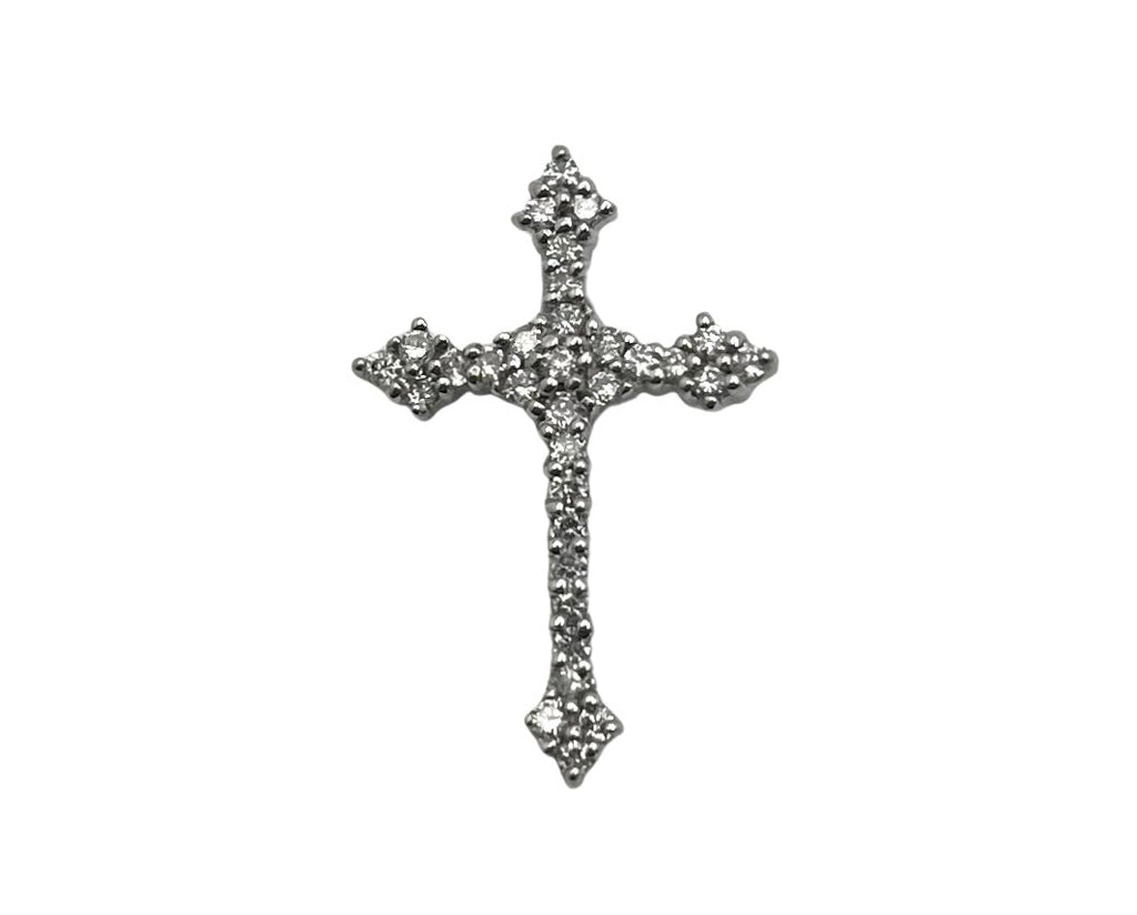 Diamond Cross Pendant - Platinum