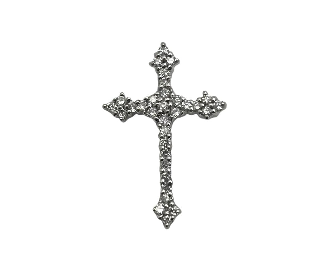 Diamond Cross Pendant - Platinum