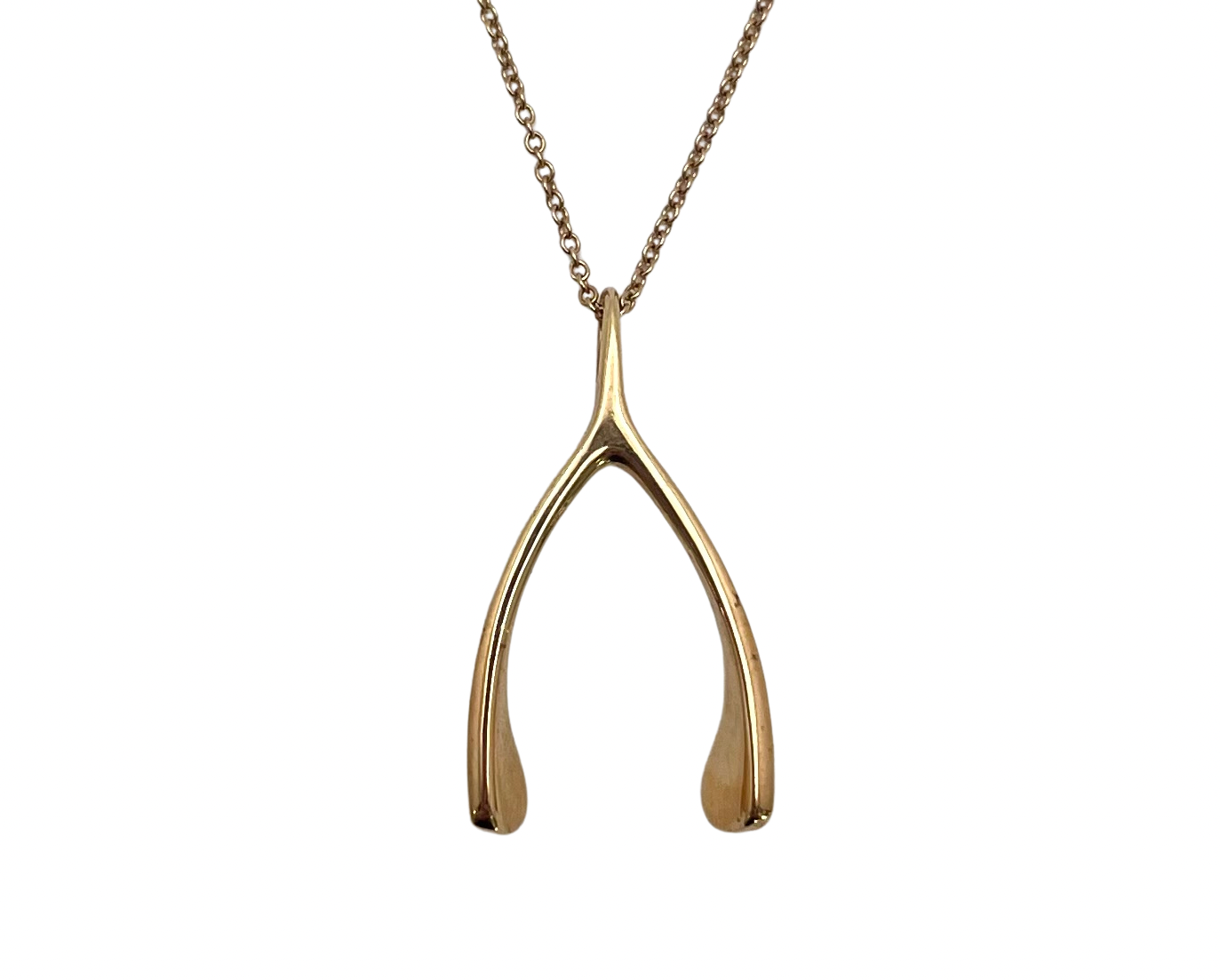 Wishbone Necklace - Rose Gold