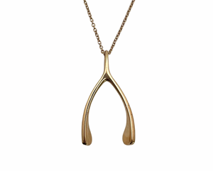 Wishbone Necklace - Rose Gold