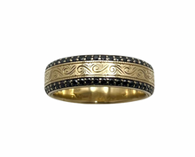 Load image into Gallery viewer, Neil Lane Band with Black Diamonds - Yellow Gold
