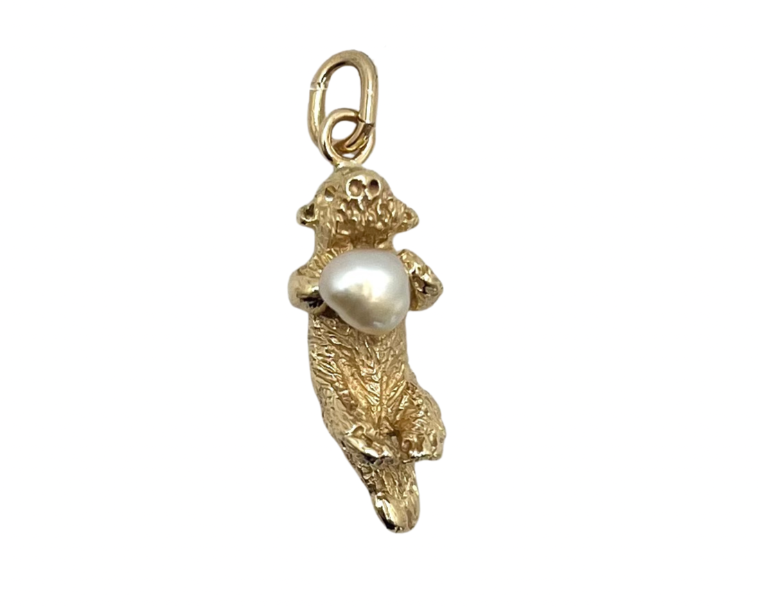 Sea Otter Pendant/Charm - Yellow Gold
