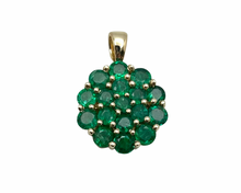 Load image into Gallery viewer, Emerald Cluster Pendant - Yellow Gold
