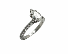 Load image into Gallery viewer, 1.03ct Diamond Ring with Diamond Accented Shank - White Gold
