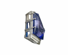 Load image into Gallery viewer, Contemporary Tanzanite Pendant with Diamond Accents - Platinum
