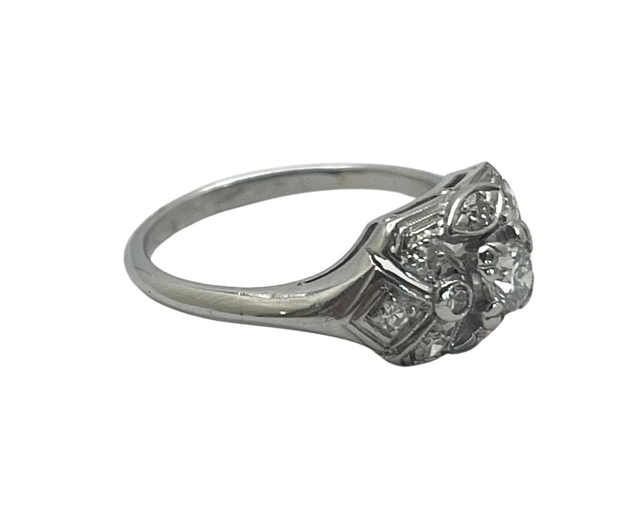 Art Deco Era Diamond Ring - Platinum